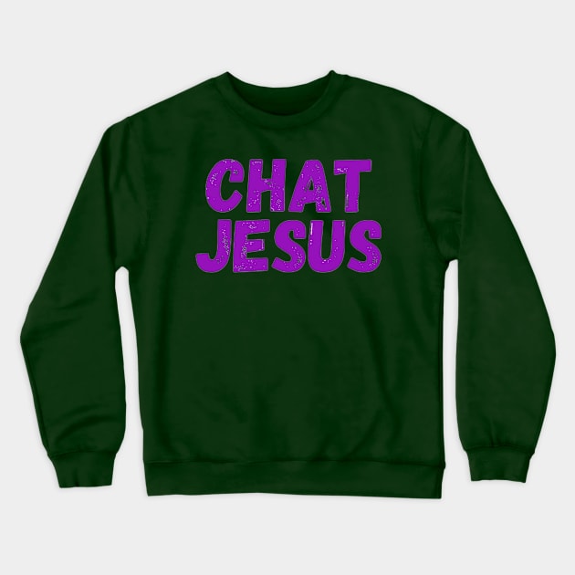 Chat Jesus By Abby Anime(c) Crewneck Sweatshirt by Abby Anime